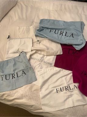 Furla, DVF, Michael Kors, Dust Bags. Various Sizes. Lot of 8.